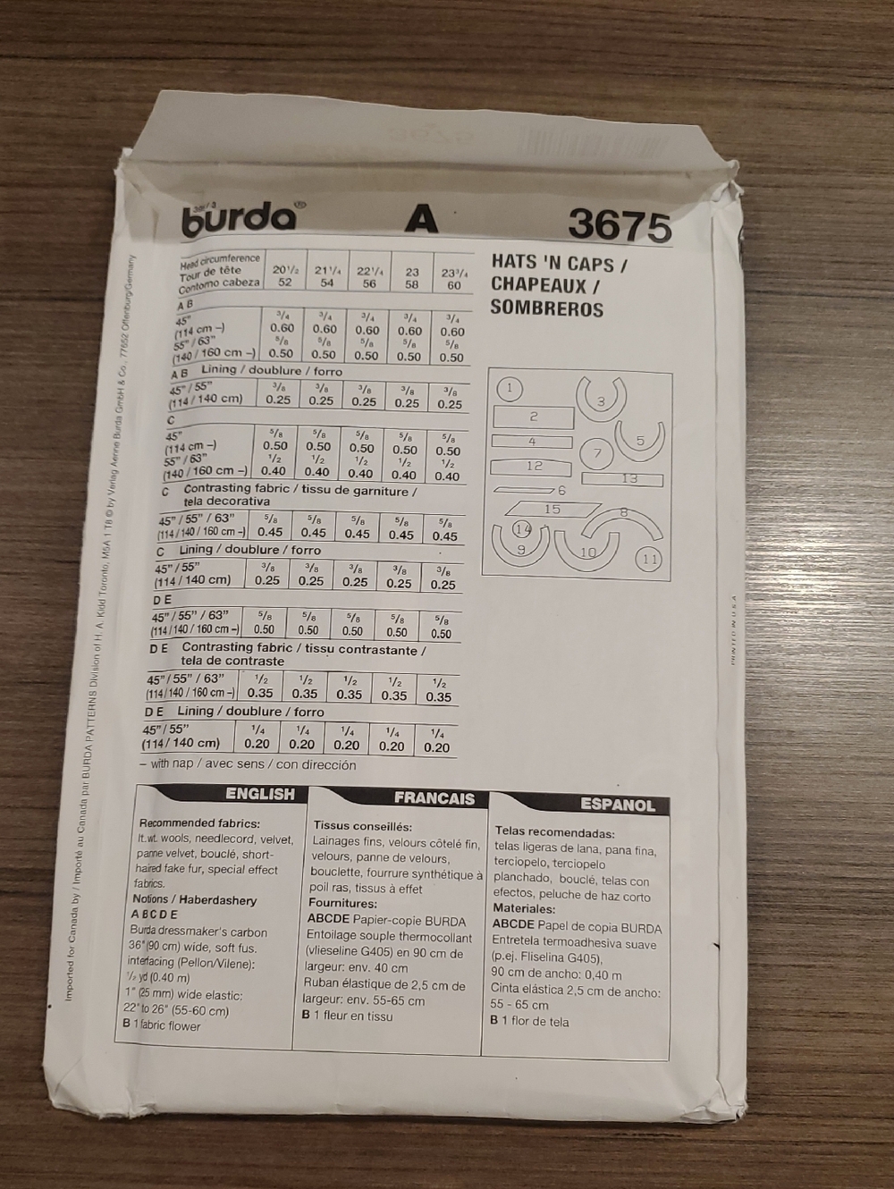 Bundle Of 4 Hat Patterns - Picture 12 of 13